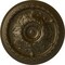 Ekena Millwork Oslo Ceiling Medallion (Fits Canopies up to 7 5/8"), Hand-Painted Brass, 38 3/8"OD x 2 7/8"P CM38OSBRS - alternate 1